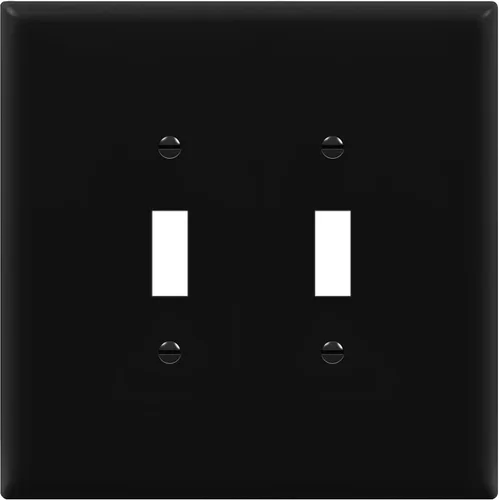 Miniatura 18 de ENERLITES Cubierta doble para interruptor de palanca, placa de pared para interruptor de luz de dos bandas, acabado brillante, 2 bandas de 5.5 x 5.5