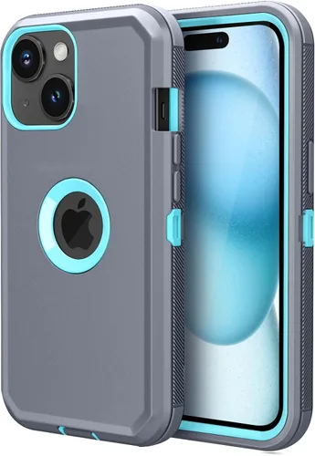 Miniatura 11 de Jiunai Funda para iPhone 14 Plus a Prueba de Golpes Antipolvo Protección de Servicio Pesado Protectora Antiarañazos de Doble Capa Resistente Rugosa