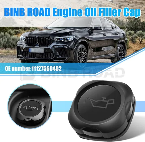 Miniatura 7 de Tapa de llenado de aceite de motor compatible con BMW 128i 328xi 335i 528i 535i 740i X1 X3 E90 E91 E92 E83 (Reemplaza a 11127560482)