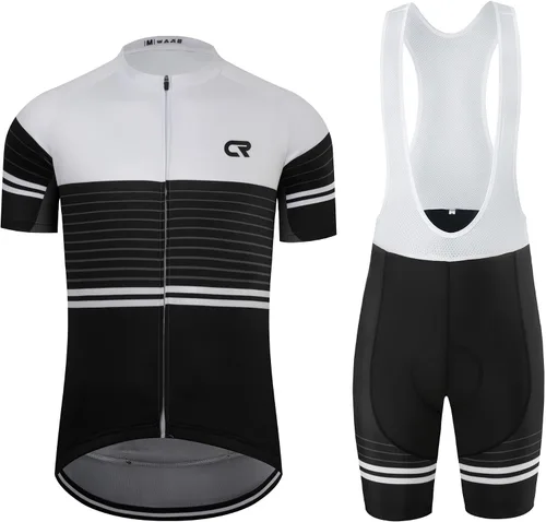 Coconut Ropamo CR - Conjunto de camiseta de ciclismo para hombre, con cremallera, bolsillo con cremallera, manga corta, kits de ciclismo, pantalones