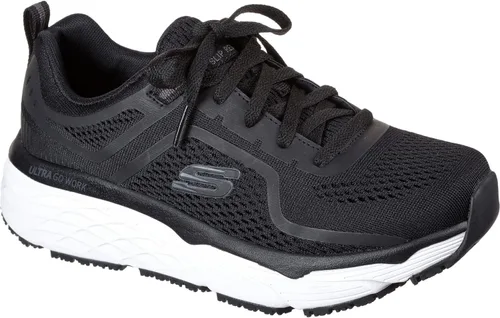 Miniatura 3 de Skechers Work Banham, para mujer, negroblanco, puntera suave, baja atlética