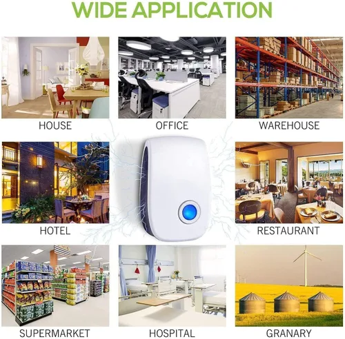 Miniatura 6 de Repelente ultrasónico de plagas actualizado 2026, repelente electrónico de control de plagas para interiores, para ratones, murciélagos, mosquitos