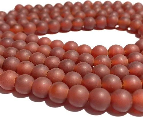 Miniatura 7 de ABCGEMS (agujero grande de 0.079 pulgadas, mate, no encerado) cuentas de cornalina de arándano madagasquino