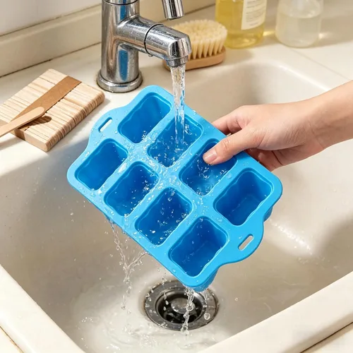 Miniatura 6 de Popsicle Mold Silicone Popsicle Molds,10-Cavity Homemade Popsicle Moulds,Easy Release Ice Pop Maker,BPA Free,with 100 Popsicle Sticks 100 Popsicle