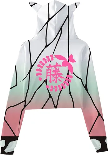 Miniatura 2 de ixqekuc Sudadera con capucha de anime para niños, Tanjirou Nezuko Zenitsu para mujer