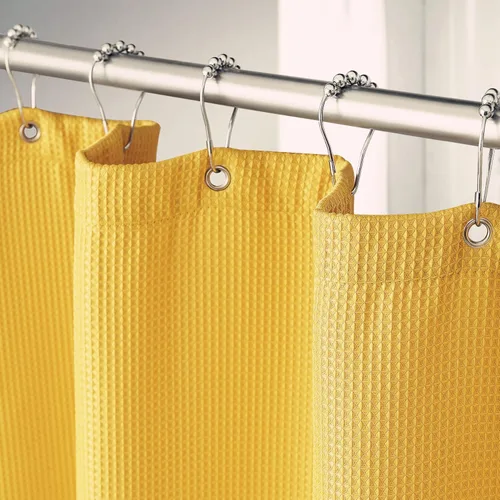 Miniatura 10 de AmazerBath - Cortina de ducha extralarga de 96 pulgadas, cortina de ducha de nido de abeja blanca extralarga, cortinas de ducha de tela para baño