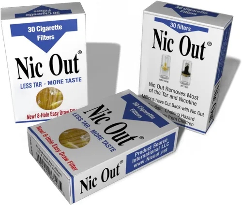 Filtros para cigarrillos, 3 paquetes (90 filtros), sin fumar ni alquitrán desechables de nicotina, soportes para Nicout para fumadores, no dejar de