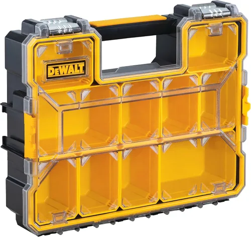 Miniatura 8 de DEWALT Organizador de piezas pequeñas, caja de almacenamiento de hardware con separadores extraíbles, 10 compartimentos (DWST14825) (Paquete de 3)