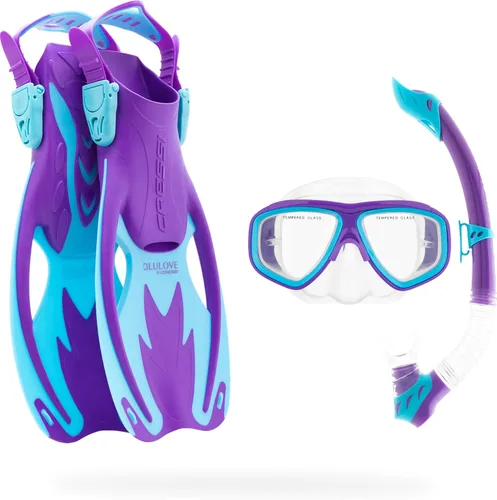 Miniatura 11 de Cressi Junior Snorkel Kit for Kids Ages 3 to 8 - Mask + Dry Snorkel + Adjustable Fins + Net Bag – Rocks Kids Set