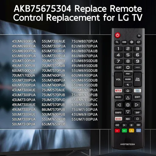 Miniatura 3 de AKB75675304 - Control remoto de TV para L-G TV, repuesto para control remoto L-G para Smart TV, compatible con todos los modelos de TV L-G