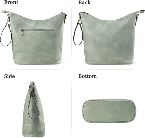 Miniatura 5 de FUKUYIN Bolso de mano para mujer, bolso de hombro de piel sintética suave para mujer, bolso bandolera grande para mujer