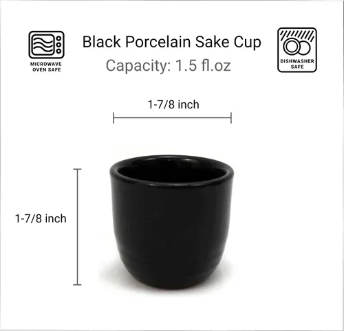 Miniatura 8 de Juego de 4 tazas de sake de porcelana de estilo japonés, juego de tazas pequeñas de cerámica para sake caliente o frío, tazas de sake tradicionales