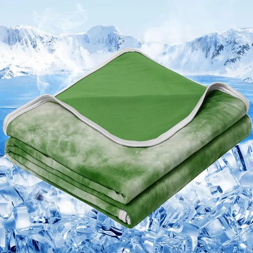 Miniatura 13 de inhand Manta refrescante (50 x 60 pulgadas), mantas refrescantes para personas que duermen con calor, absorbe el calor para mantener a los adultos