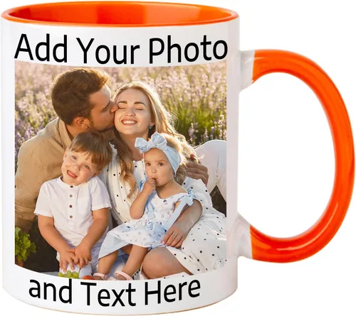 Miniatura 11 de Taza de café personalizada Taza personalizada con nombre y logotipo de texto, taza personalizada de 11 onzas en ambos lados, regalos Blanco