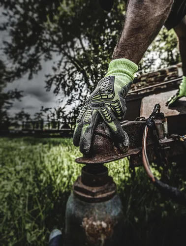 Miniatura 5 de Gorilla Grip Max RhinoFlex - Guantes de trabajo de alta visibilidad con protección contra impactos y abrasión, talla M