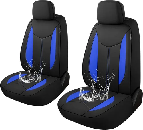 Miniatura 11 de CAROMOP Funda impermeable para asiento de automóvil asientos completos, fundas de asiento de neopreno para automóviles, fundas interiores de Negro