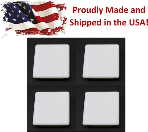 Miniatura 9 de Tapa de tubo cuadrada blanca de plástico de 4 x 4 pulgadas, tapón de acabado, tapa de extremo de tubo de tubo, universal duradera para silla (4)