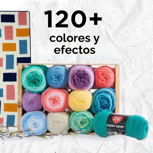 Miniatura 7 de Red Heart Super Saver - Hilo negro, paquete de 3 unidades de 6.98 oz/7 onzas, acrílico, 4 medianos (peinado), 364 yardas, tejido/ganchillo