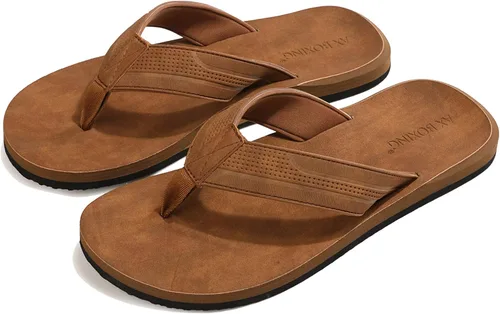 Miniatura 2 de AX BOXING Sandalias de cuero para hombre, sandalias casuales y cómodas