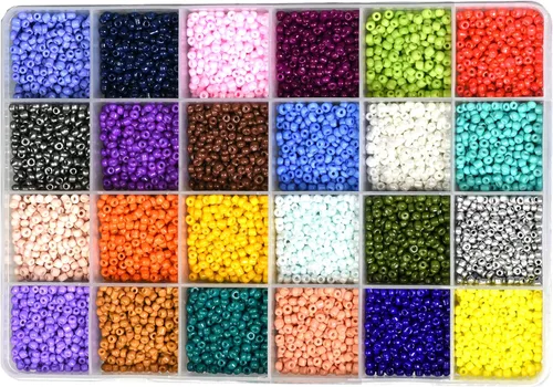 Miniatura 41 de Mandala Crafts Cuentas de cristal 6/0 para abalorios – 2500 cuentas redondas negras pequeñas Rocaille de 0.157 pulgadas para hacer joyas, collares