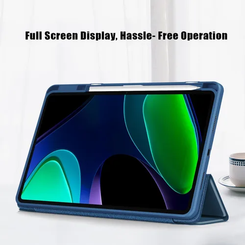 Miniatura 4 de Funda para Xiaomi Pad 6 de 11 pulgadas, carcasa rígida transparente para Xiaomi Pad6 Pro 2023, con encendido y apagado automático, azul oscuro