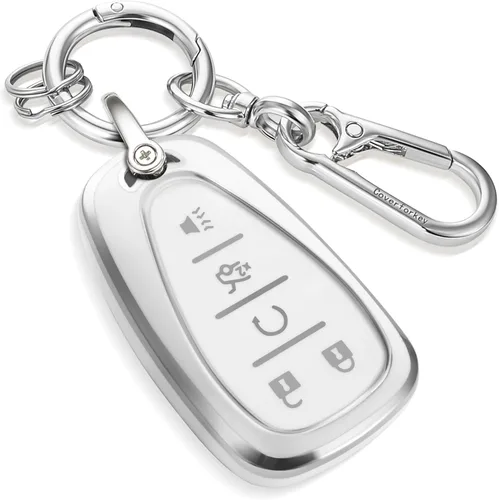 Miniatura 70 de Funda para llavero GMC con llavero de cuerda trenzada de metal antipérdida, exquisita funda suave para Tahoe Acadia Terrain Yukon Yukon XL Silverado