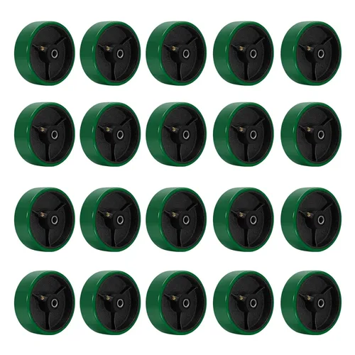 Miniatura 23 de Ruedas giratorias de repuesto de 6 x 2 pulgadas, rueda de hierro fundido de acero, resistente, capacidad de 1200 libras por rueda, orificio de 1/2