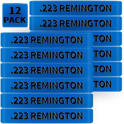 Miniatura 10 de Paquete de 12 bandas de marcado Miaozhun .223 Remington Magazine .223 para identificación de calibre de revista