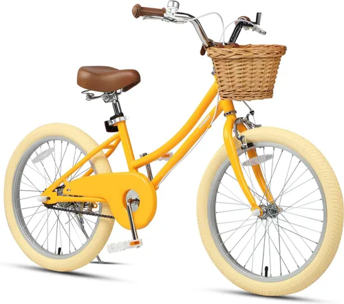 Miniatura 18 de Petimini Vintage Kids Bike for Girls, 12–20 Inch Classic Bicycle with Wicker Basket & Bell, High Tensile Steel Frame, Training Wheels (12–18”), 85%