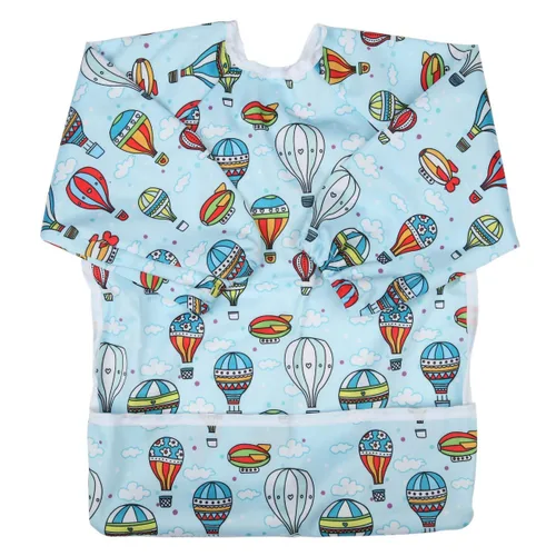 Miniatura 14 de Babero de bebé manga camisa con bolsillo 1-3 años pintura para niñas (Flamingo Cactus)
