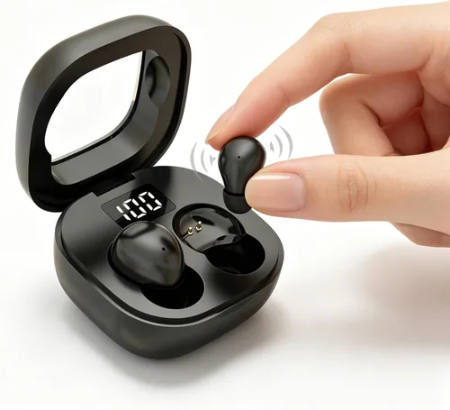 Audífonos invisibles para dormir de lado, mini auriculares inalámbricos Bluetooth ultra pequeños, ajuste de presión cero, bloqueo de ruido,
