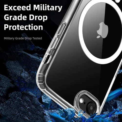 Miniatura 3 de Yriklso Funda magnética para iPhone SE 2022/iPhone SE 2020/iPhone 8 (4.7 pulgadas), imanes integrados compatibles con MagSafe, transparente