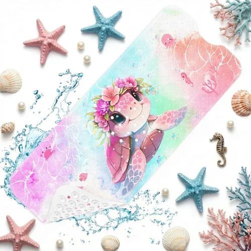 Miniatura 15 de Tapete de ducha para bañera de dinosaurio, selva, diseño tropical, caprichoso, antideslizante, extra largo, 40 x 16 pulgadas, lavable a máquina