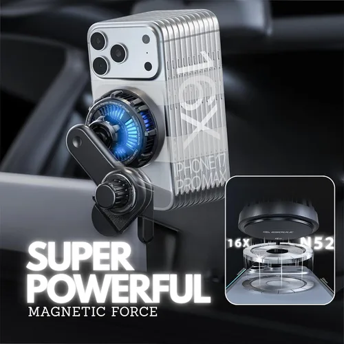 Miniatura 8 de [Esoulk] Cargador de teléfono Tesla de 25 W para modelo 3/Y, cargador magnético MagSafe para automóvil con ventilador de enfriamiento, soporte