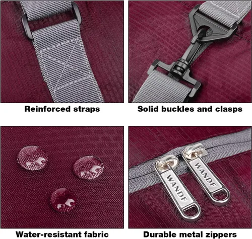 Miniatura 5 de WANDF - Bolsos de lona plegable en tamaños de 16 a 22 pulgadas y con volúmenes de entre 5.28 a 13.2 galones para viajar, llevar al gimnasio