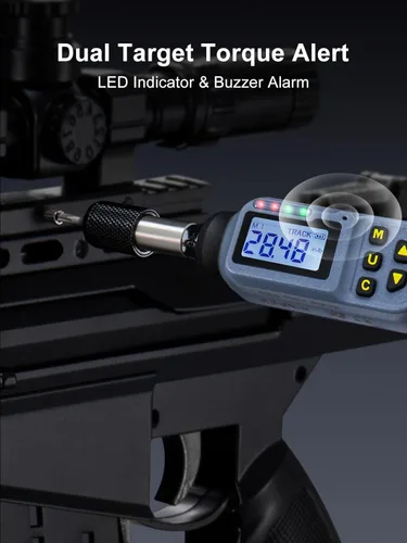 Miniatura 5 de GROWNEER Destornillador dinamométrico digital, 2.66-53.1 in-lb/0.3-6 Nm, destornillador de par de 1/4 pulgadas de pulgada de impulso, electricista