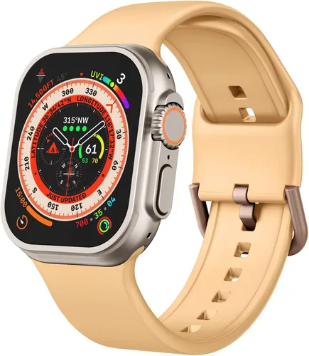 Miniatura 8 de Correa deportiva para Apple Watch, 49, 46, 45, 44, 42, 41, 40 y 38 mm, correa de silicona suave, cierre clásico, reemplazo para iWatch Series 11