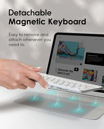 Miniatura 3 de Funda con teclado para iPad Pro de 12.9 pulgadas (Modelo antiguo) 2015 1ª / 2017 2ª generación - Teclado inalámbrico Bluetooth recargable Azul oscuro