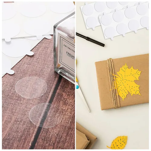 Miniatura 6 de 360 PCS Calcomanías Adhesivas de Cera para Sellar de Doble Cara - Masilla Pegajosa Removible para Respaldo de Sellado (1 Pulgada)