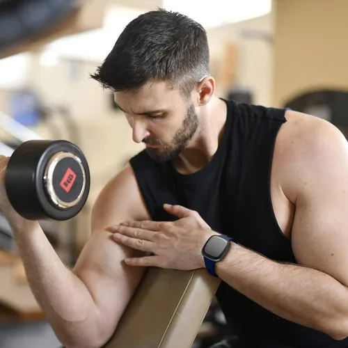 Miniatura 7 de Ouwegaga Compatible con Fitbit Versa 3 bandas para hombres/Fitbit Sense bandas para hombres y mujeres, correa de reloj deportiva delgada de silicona