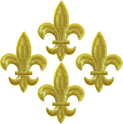 Miniatura 12 de 10 parches de lentejuelas doradas de flor de lis, parches termoadhesivos para ropa de manualidades, sombreros de vestir Modelo 5