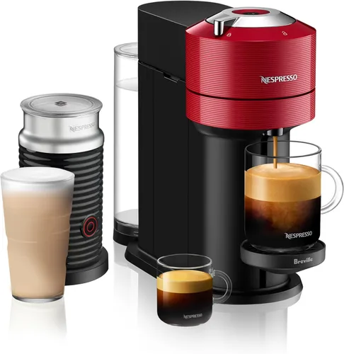 Miniatura 14 de Nespresso Vertuo Next Cafetera de café y espresso de Breville, con espumador de leche Aeroccino, gris claro