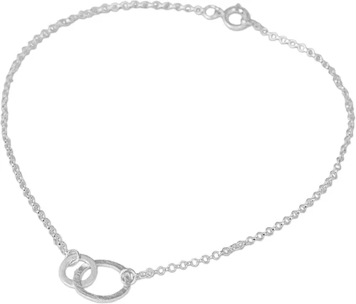 Miniatura 2 de NOVICA . Tobillera con dije de plata de ley 925, 9.75 pulgadas 'Relationship