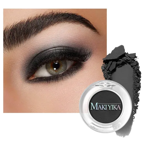 Miniatura 22 de MAKI YIKA Paleta de sombra de ojos blanca mate para mujer, sombra de ojos en polvo blanco pigmentado para ojos marrones, paleta de maquillaje