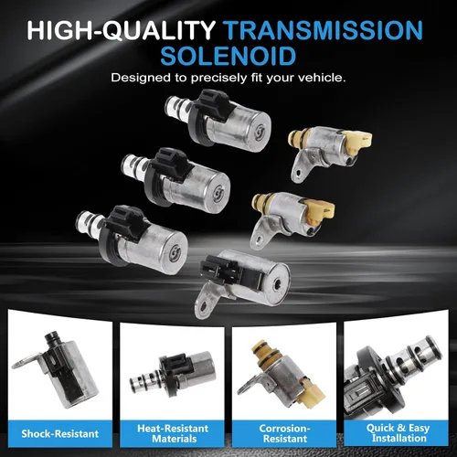 Miniatura 4 de Kessocco - Juego de solenoide de transmisión 4F27E FN4A-EL de cambio EPC PWM de 4 velocidades de repuesto para Ford Focus Fusion Fiesta Mazda 3 5 6