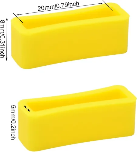 Miniatura 9 de Honbay 4 correas de reloj de repuesto de goma de 0.78 pulgadas (0.787 in)