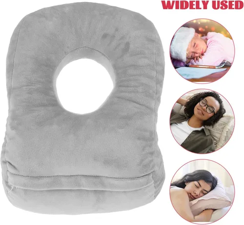 Miniatura 2 de Operitacx Almohada de espuma viscoelástica suave con forma de dona, almohada para dormir, almohada de viaje, accesorios para viajes