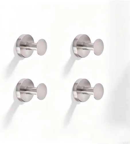 NEWRAIN Ganchos para toallas, paquete de 4 toalleros para pared de baño, puerta de armario, cocina, dormitorio, hotel, diseño moderno y sin