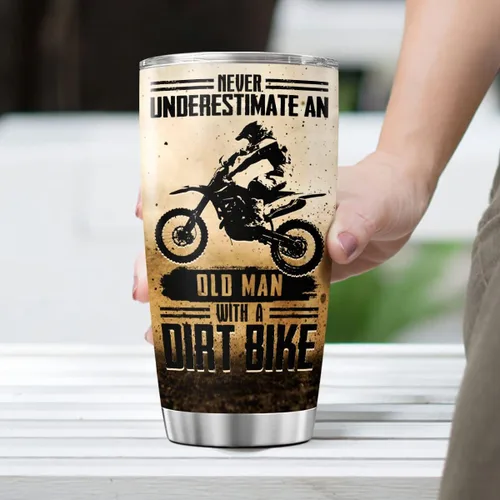 Miniatura 4 de CUBICER Vasos Tumbler de Café para Motocicleta de Tierra Vasos Térmicos Aislados Regalos Para Amantes de la Conducción Hombres Él Papá Papa En Dirt