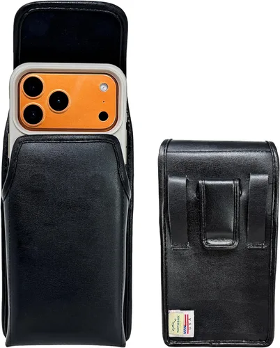 Miniatura 25 de Turtleback Clip para cinturón para iPhone 17 ProMax o 17 Plus - Grande - Se adapta con fundas de estilo voluminoso Defender - Nylon negro de alta